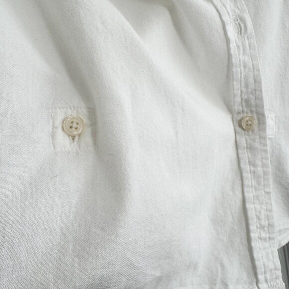 R13 Crossover Front White Oxford Shirt, size Small - Picture 4 of 9